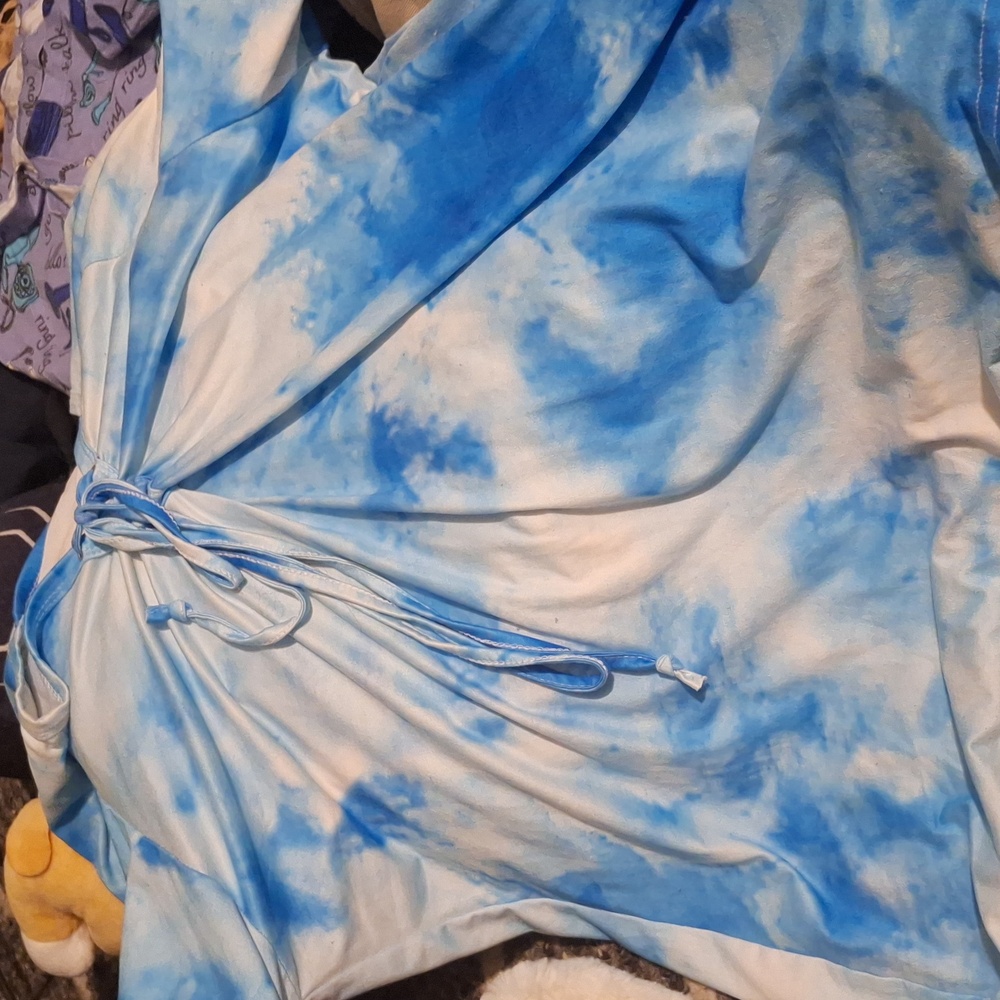Blue Tie-Dye 3XL Formal Shirt.